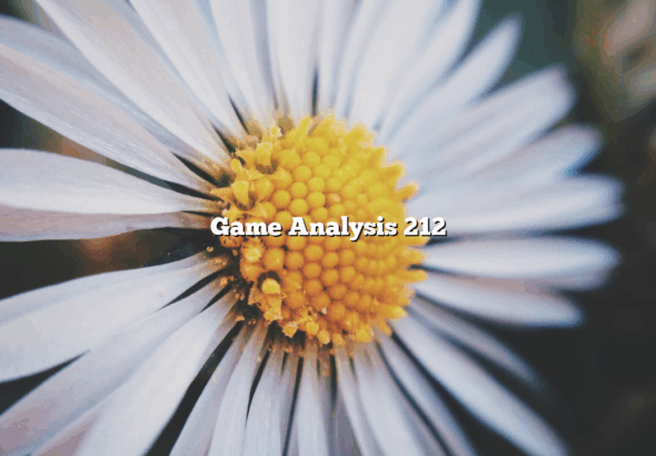 Game Analysis 212